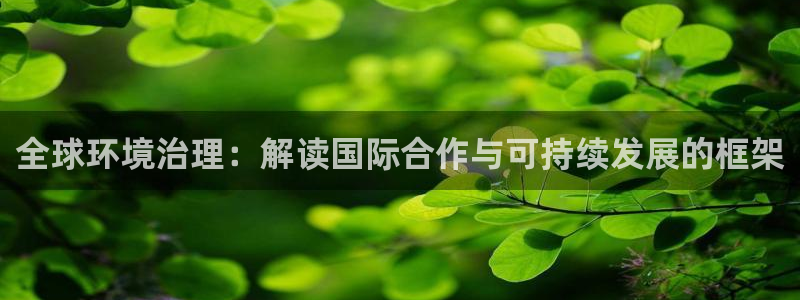 凯发网娱乐官网登录|全球环境治理：解读国